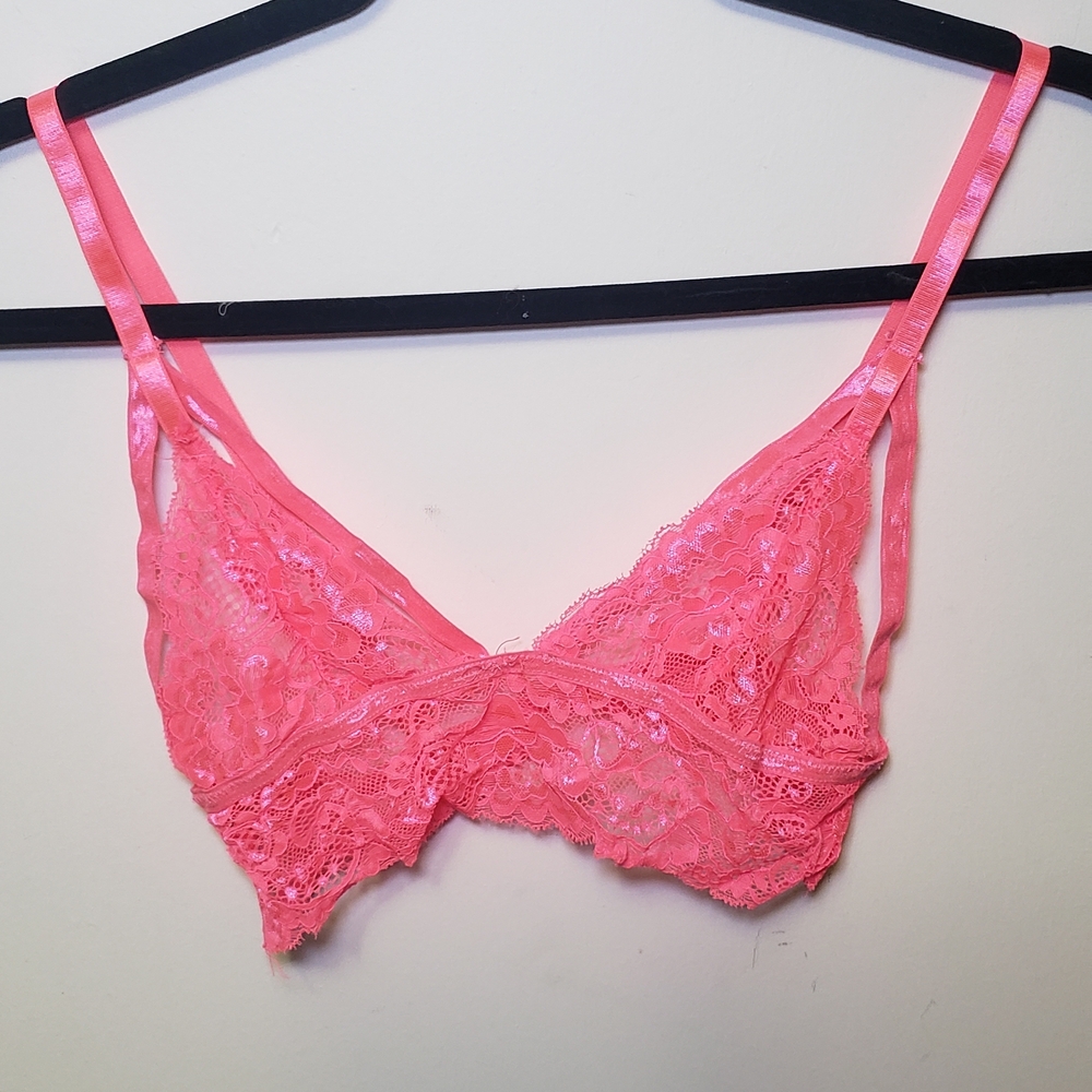 Sevin Til Midnight Sheer Pink Lace Bralette Set